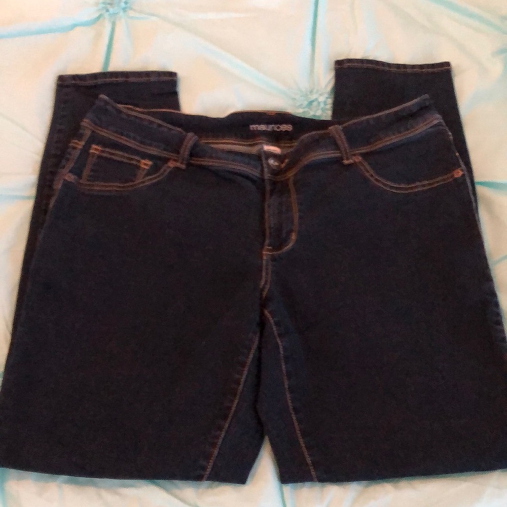 Plus Size Maurices Dark Wash Jeggings. Size 16